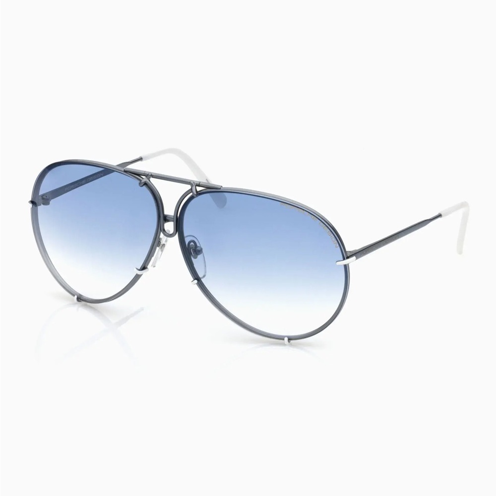 Porsche Design Iconic Aviator #1 Sunglasses in Gradient Blue Gray Ladies Capsule